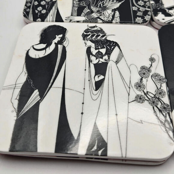 Aubrey Vincent Beardsley Art Prints on Coaster Pre-owned Total 12 - Picture 9 of 10